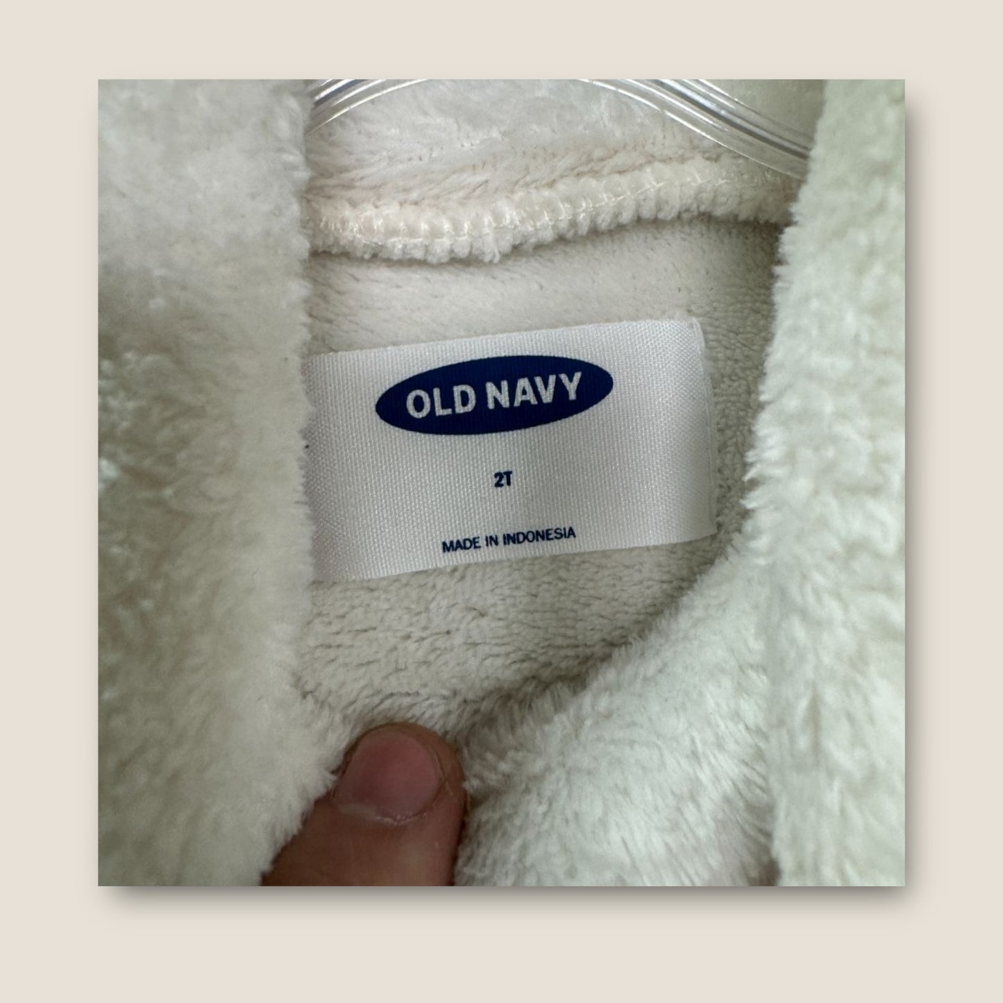 Old Navy White Fleece Pull-Over Turtle Neck, 2