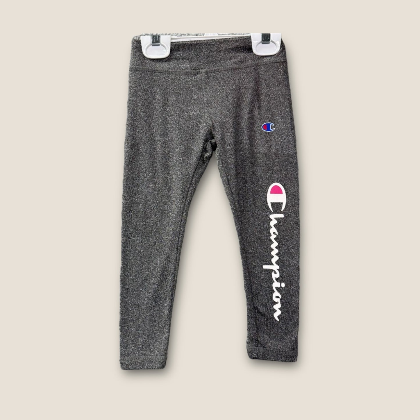 Champion Gray Leggings with Champion Logo on Leg, 2