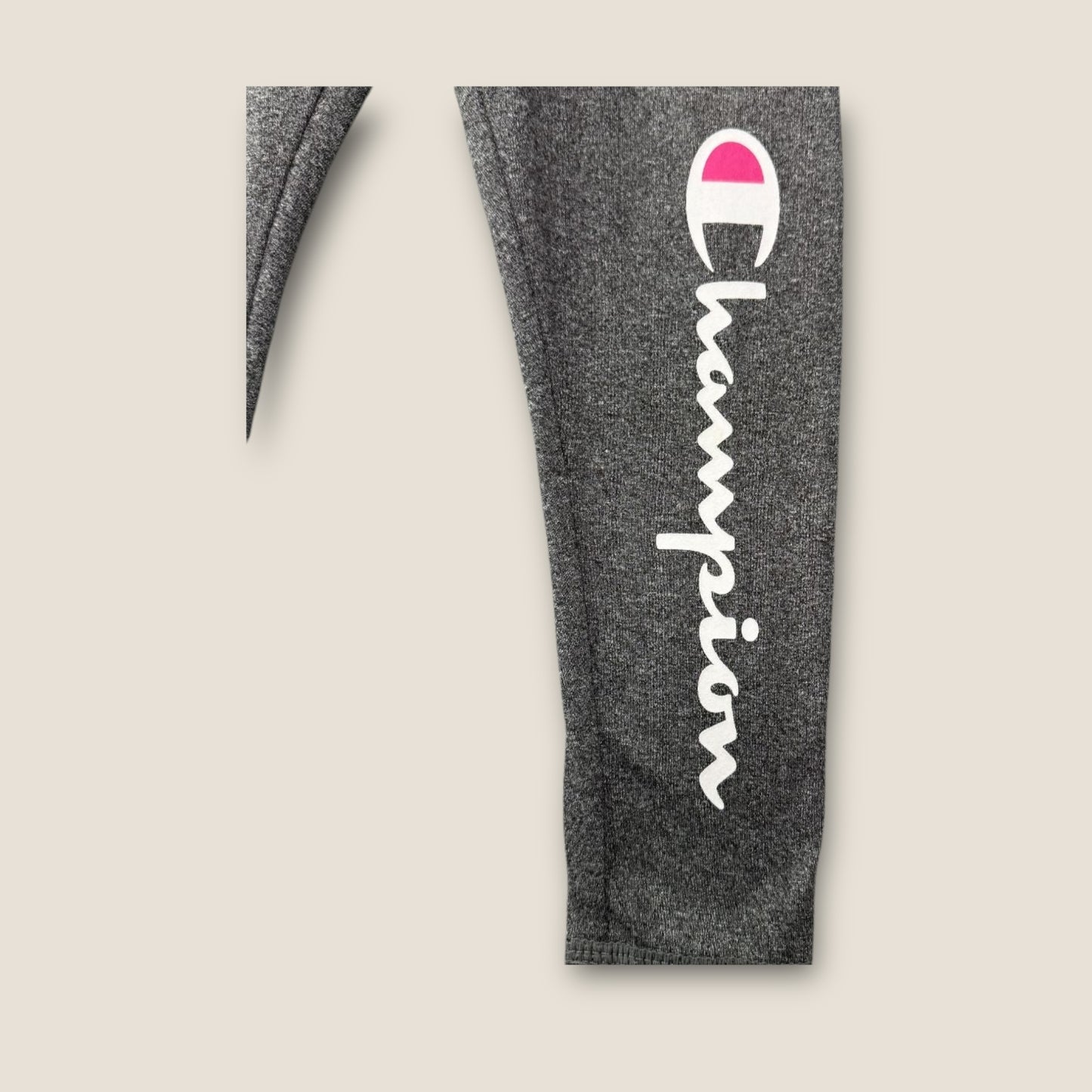 Champion Gray Leggings with Champion Logo on Leg, 2