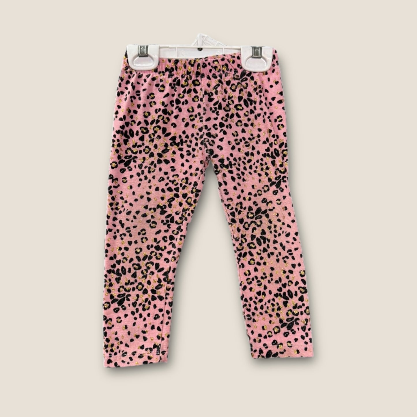 Btween Cheetah Print with Sparkles Leggings, 2