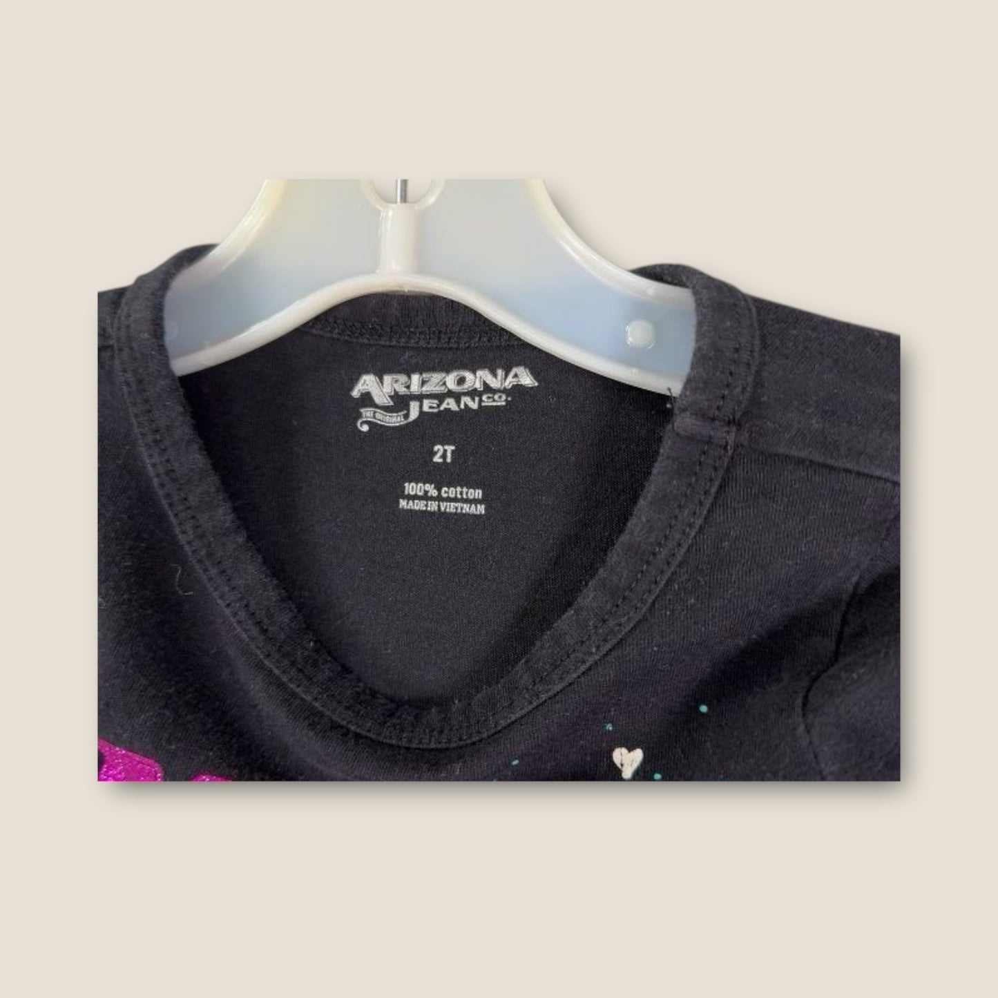 Arizona Jeans Black with Pink Basic T-Shirt, 2