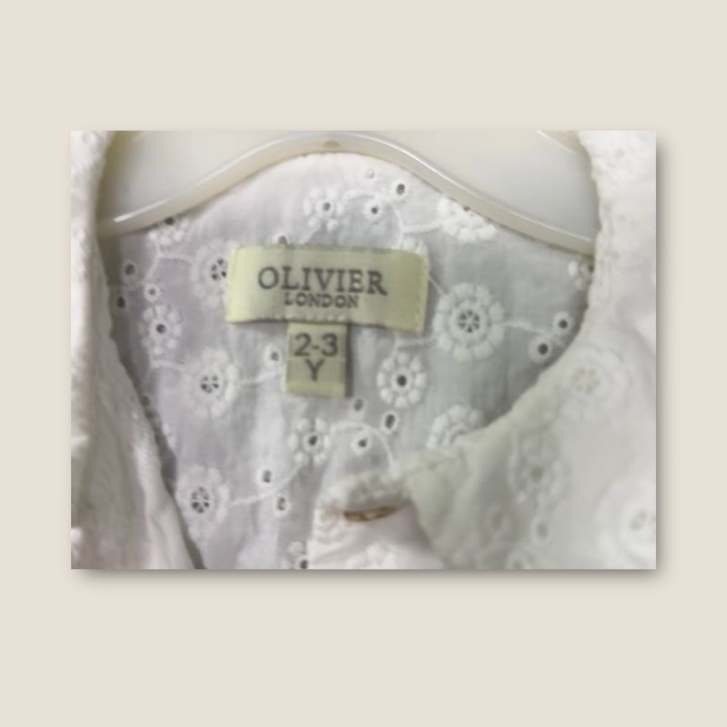 Oliver of London White White Eyelet Dress, 2