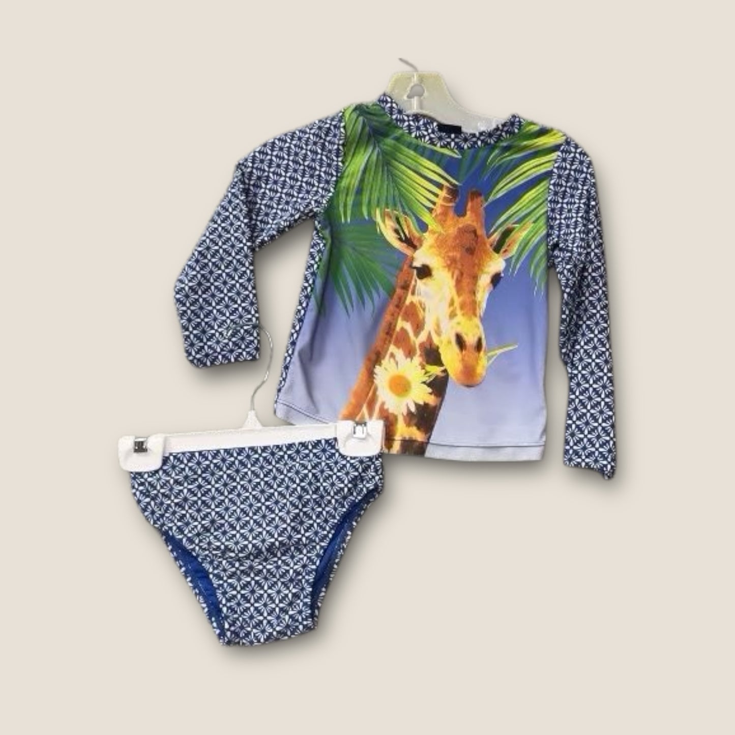 baby GAP Multi 2pcs Giraffe Swim Suit, 3