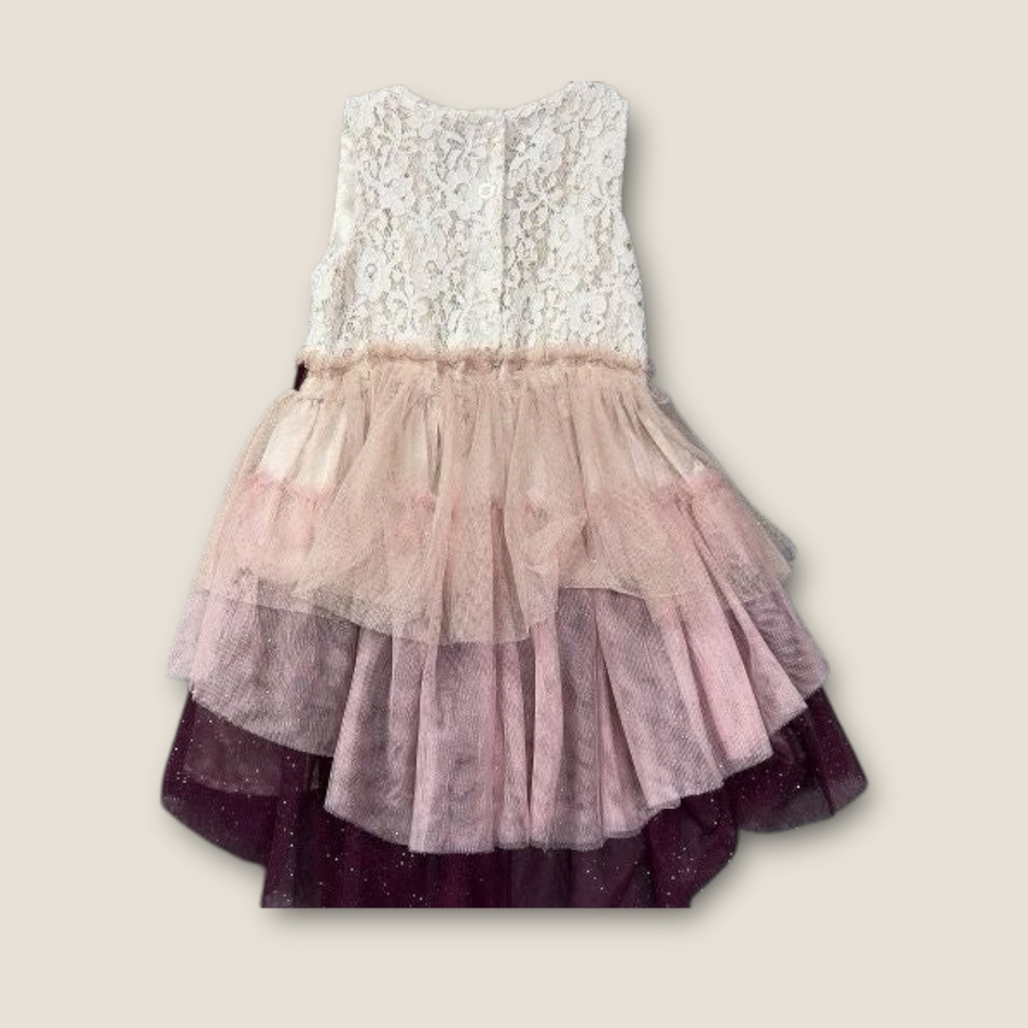 Little Lass Purple *FLAWED* Purple Dress with Tulle Skirt , 3