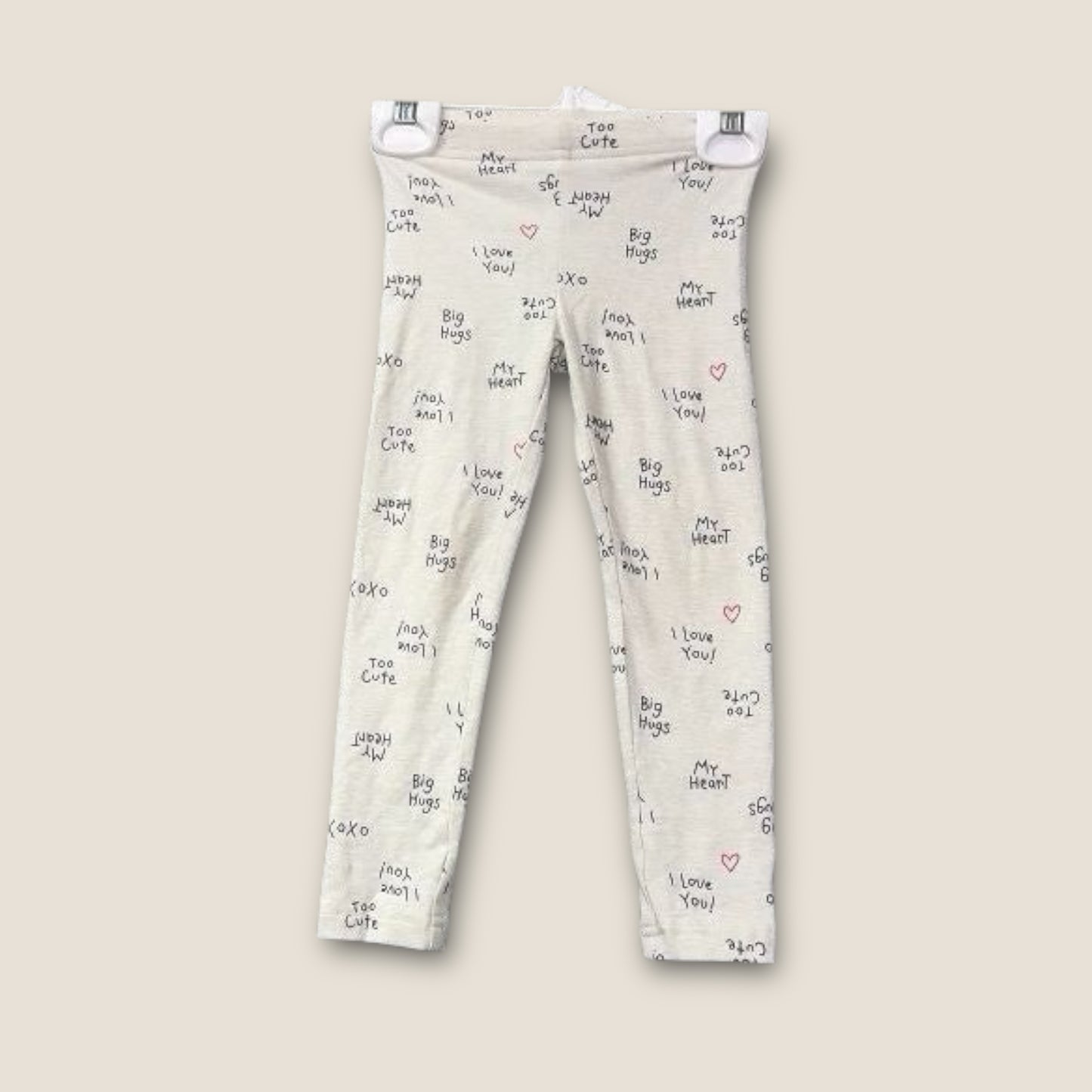 Carter Pink Tan "I love You" Leggings, 3