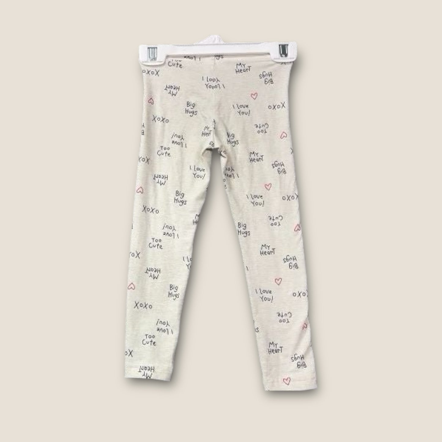 Carter Pink Tan "I love You" Leggings, 3