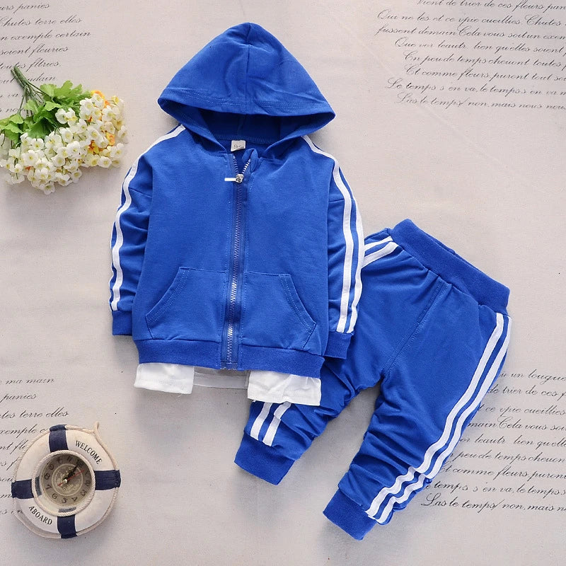 New Spring Autumn Baby Casual Tracksuit Children Boys Girls Hoodies Pants 2Pcs/Sets Kid Cotton Clothing Infant Fashion Sportwear