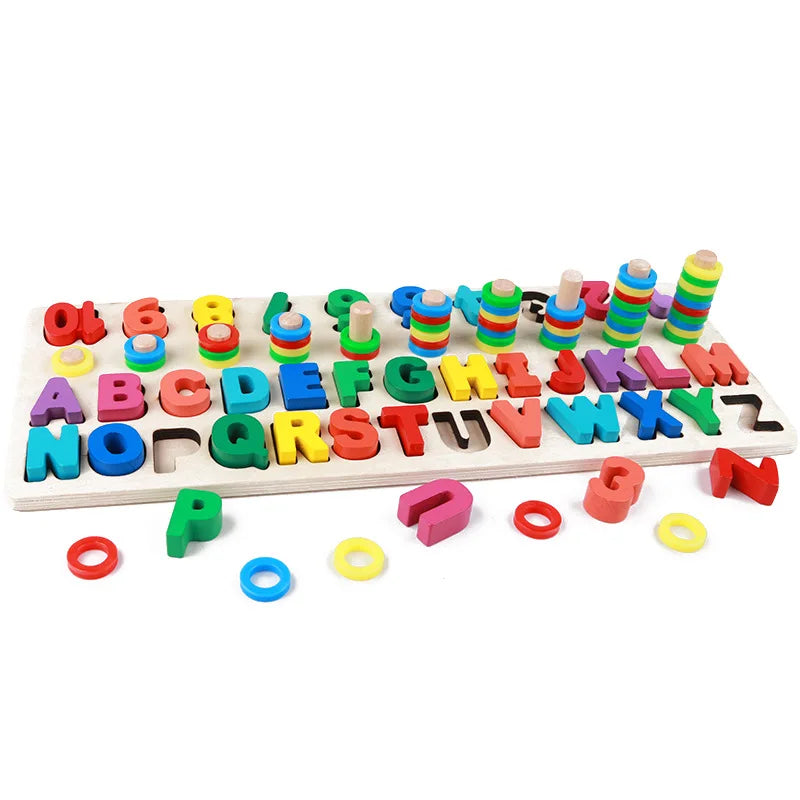 Montessori Toys Wooden Math Toys Educational Teaching Aids Board Geometry Baby