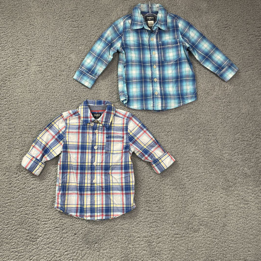 Osh Kosh B'gosh Multi Button up shirts long sleeve, set of two, 2