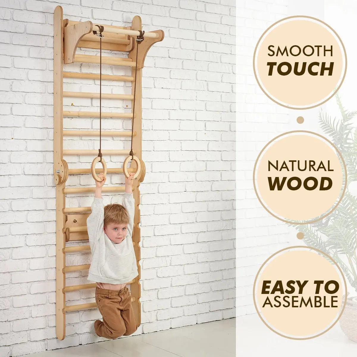 6in1 Wooden Swedish Wall / Climbing Ladder for Children