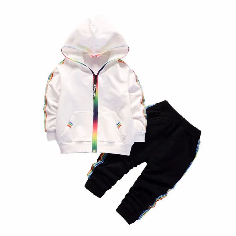 New Spring Autumn Baby Casual Tracksuit Children Boys Girls Hoodies Pants 2Pcs/Sets Kid Cotton Clothing Infant Fashion Sportwear