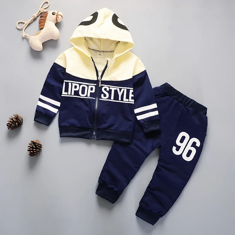 New Spring Autumn Baby Casual Tracksuit Children Boys Girls Hoodies Pants 2Pcs/Sets Kid Cotton Clothing Infant Fashion Sportwear