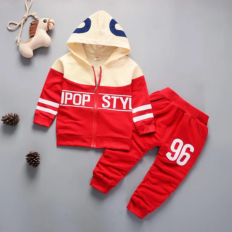 New Spring Autumn Baby Casual Tracksuit Children Boys Girls Hoodies Pants 2Pcs/Sets Kid Cotton Clothing Infant Fashion Sportwear