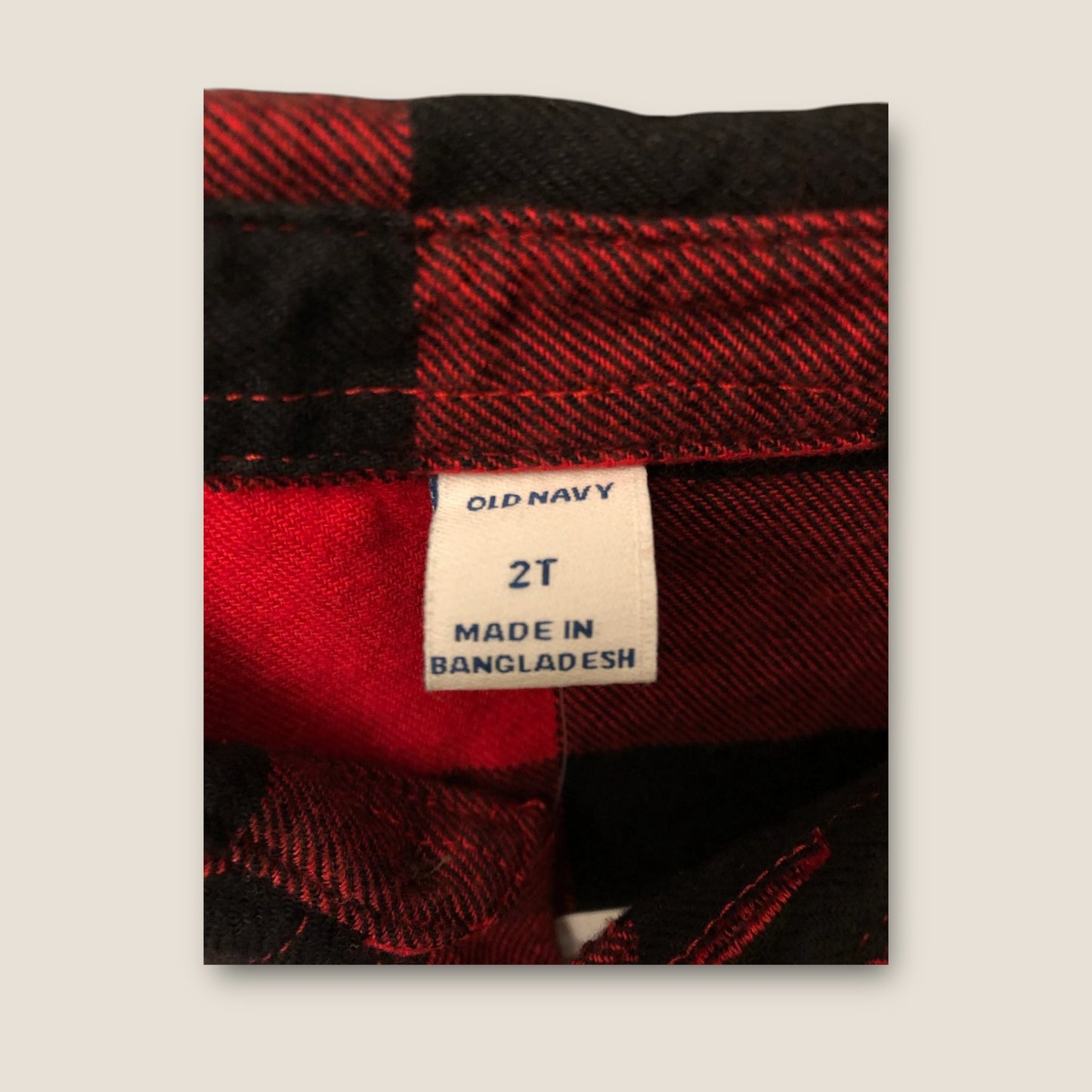 Old Navy Shirt Red Plaid