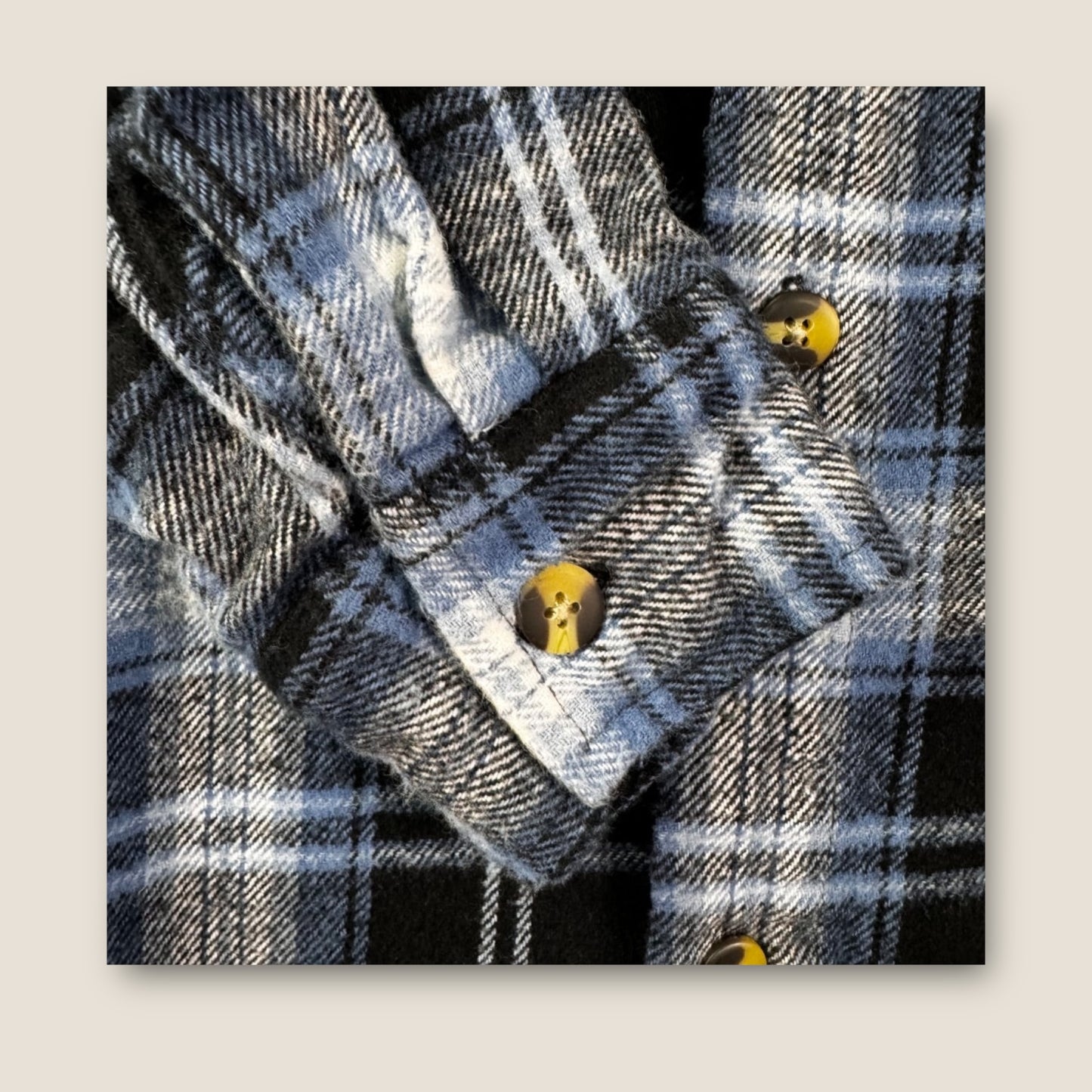 Lil' Hickory Blue, Black, and White Flannel Shirt, 100% Cotton, 6