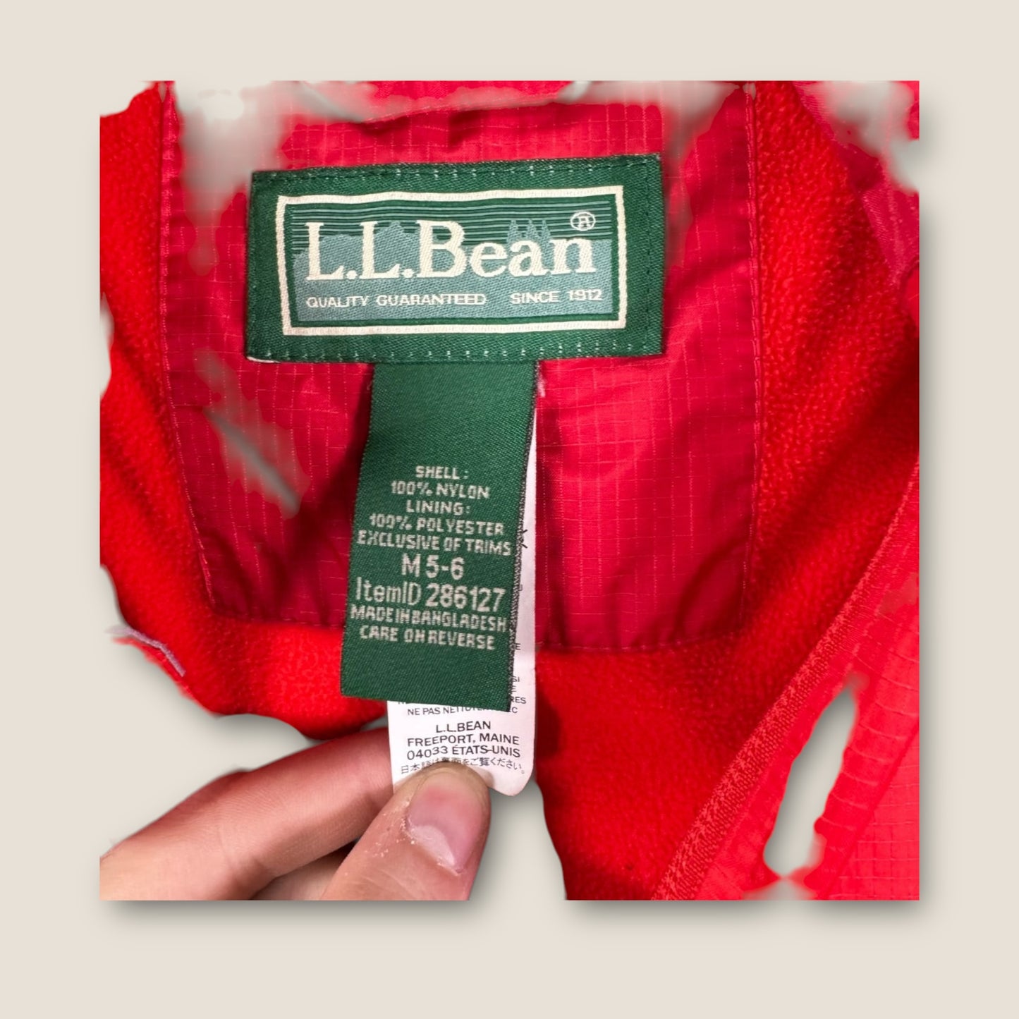 L. L. Bean Red Rain Jacket, 5