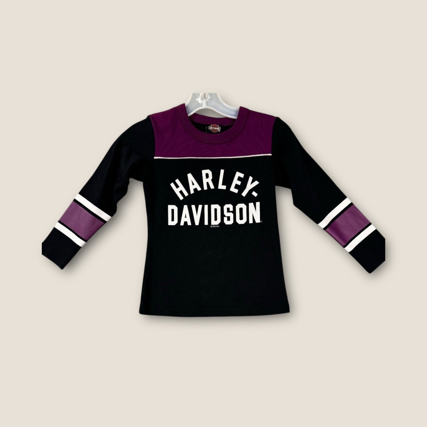 Harley Davidson Pink, Black, and White Long Sleeve T-Shirt, 4