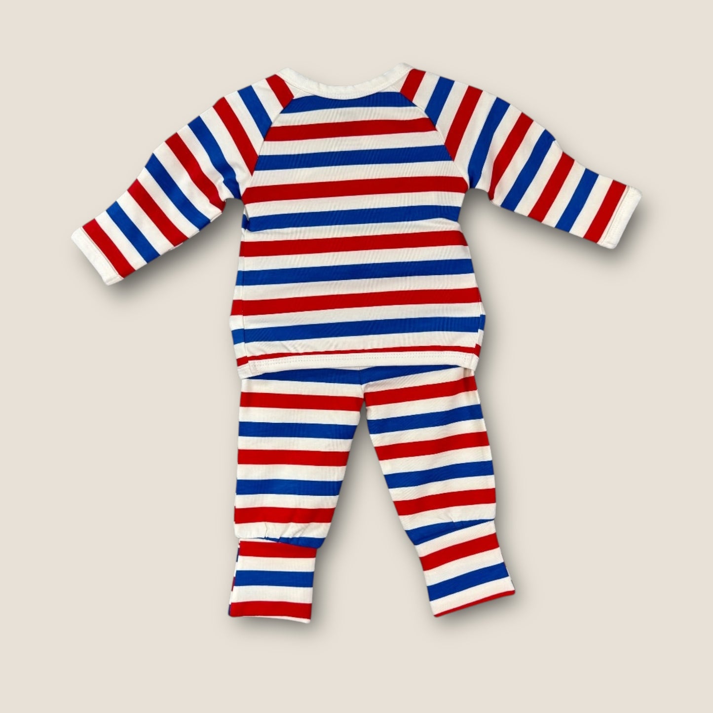 *NEW* Monica + Andy Red, White, and Blue Onesie, 2 piece, Organic Cotton, 0-3mo