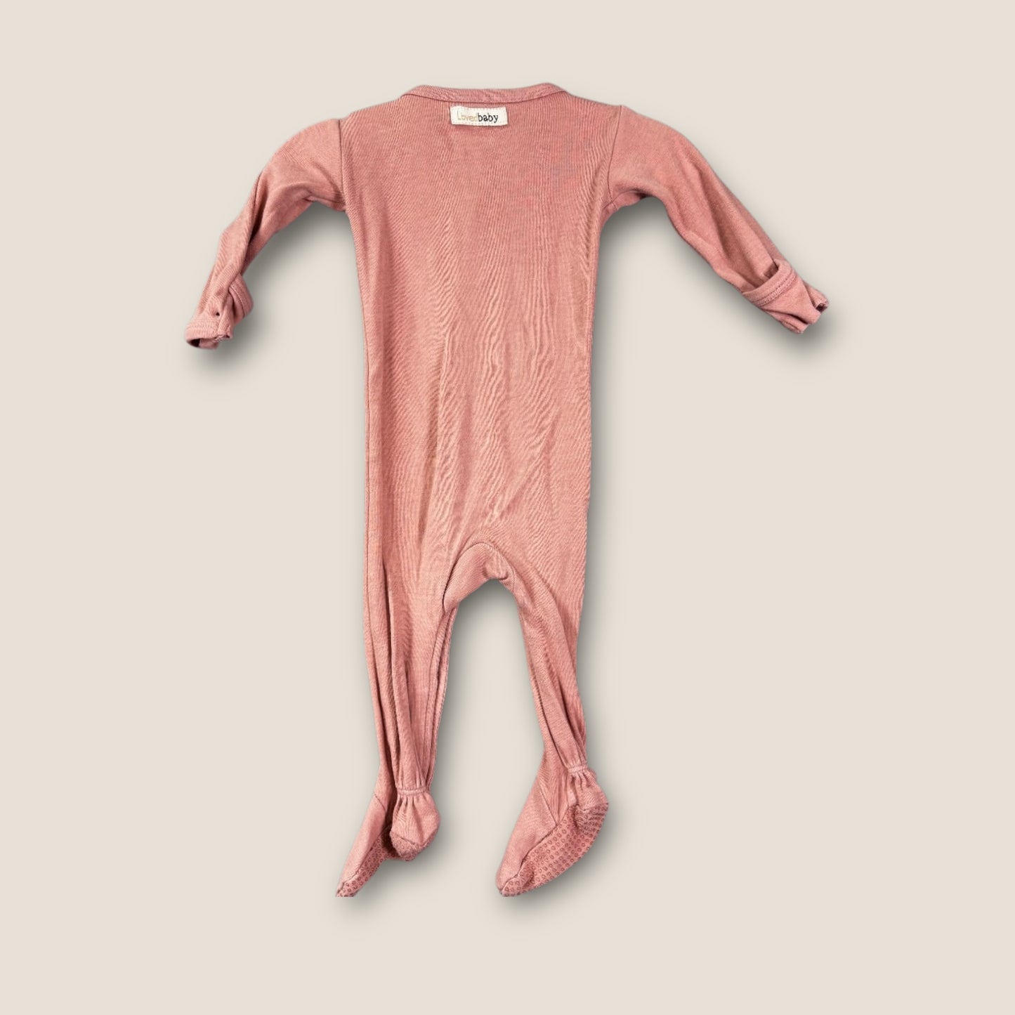 *FLAWED* L'oved Baby Pink Button-Up Onesie, 3mo