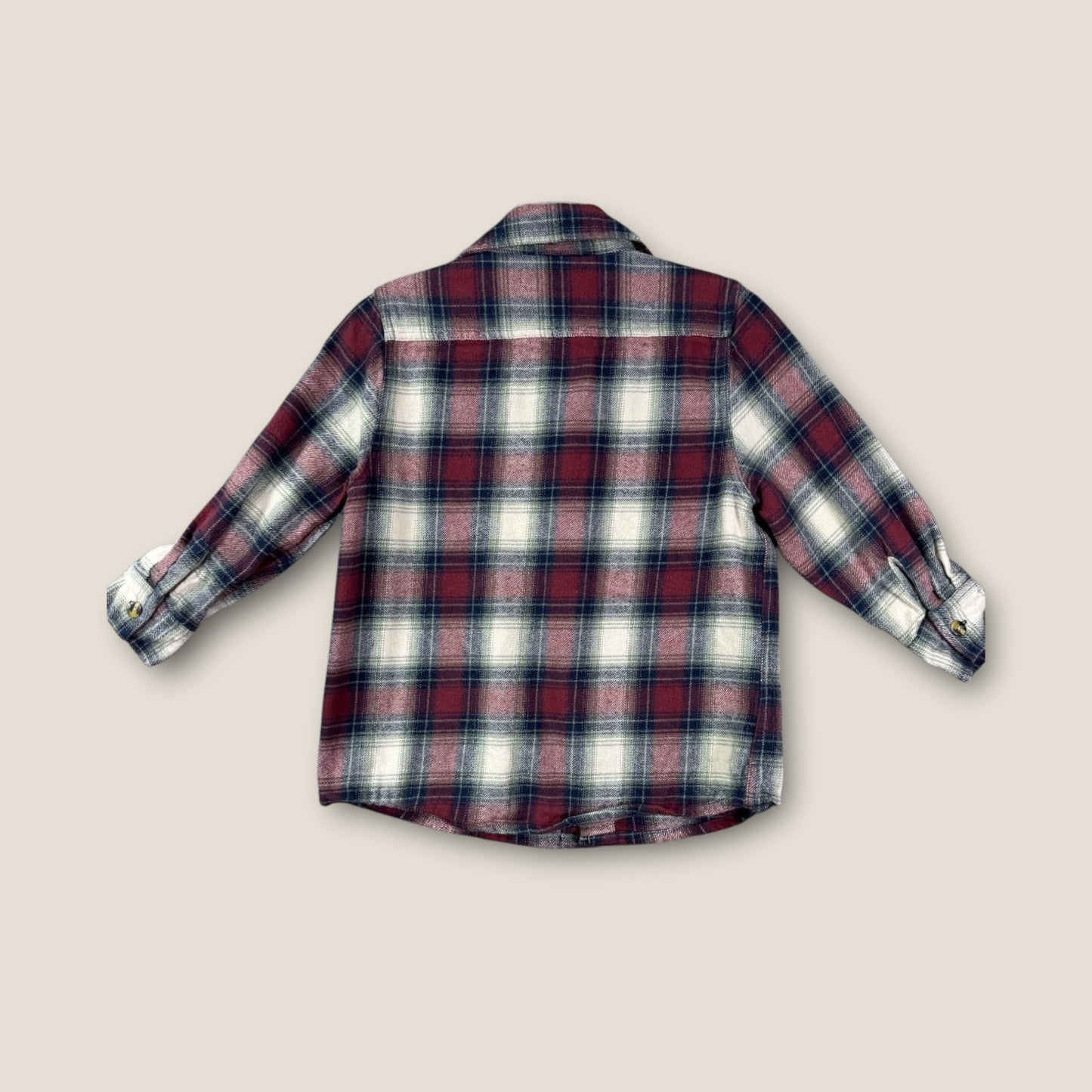 Lil' Hickory Red and White Plaid Flannel Shirt, 4