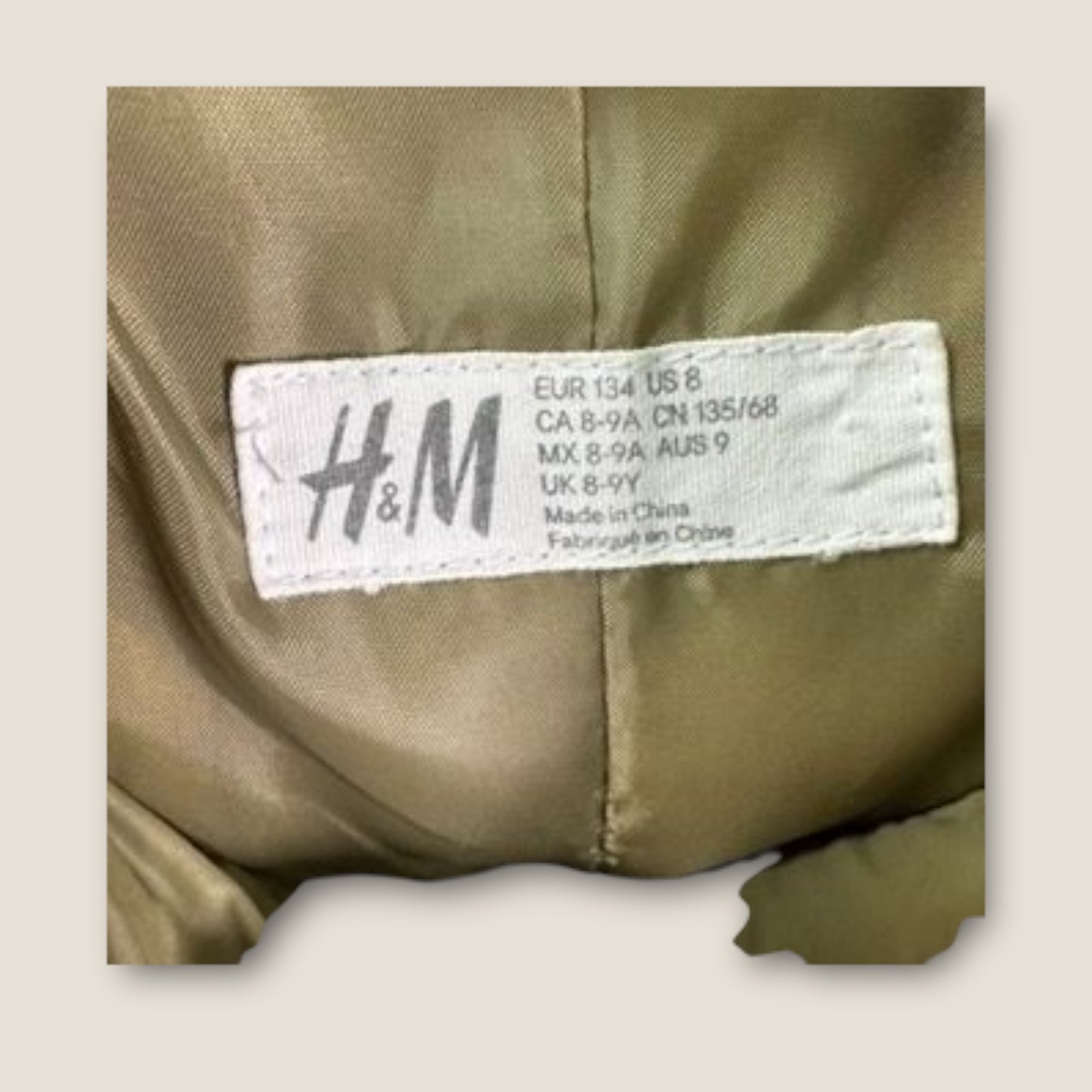 H&M Tan Puffer Coat, 8