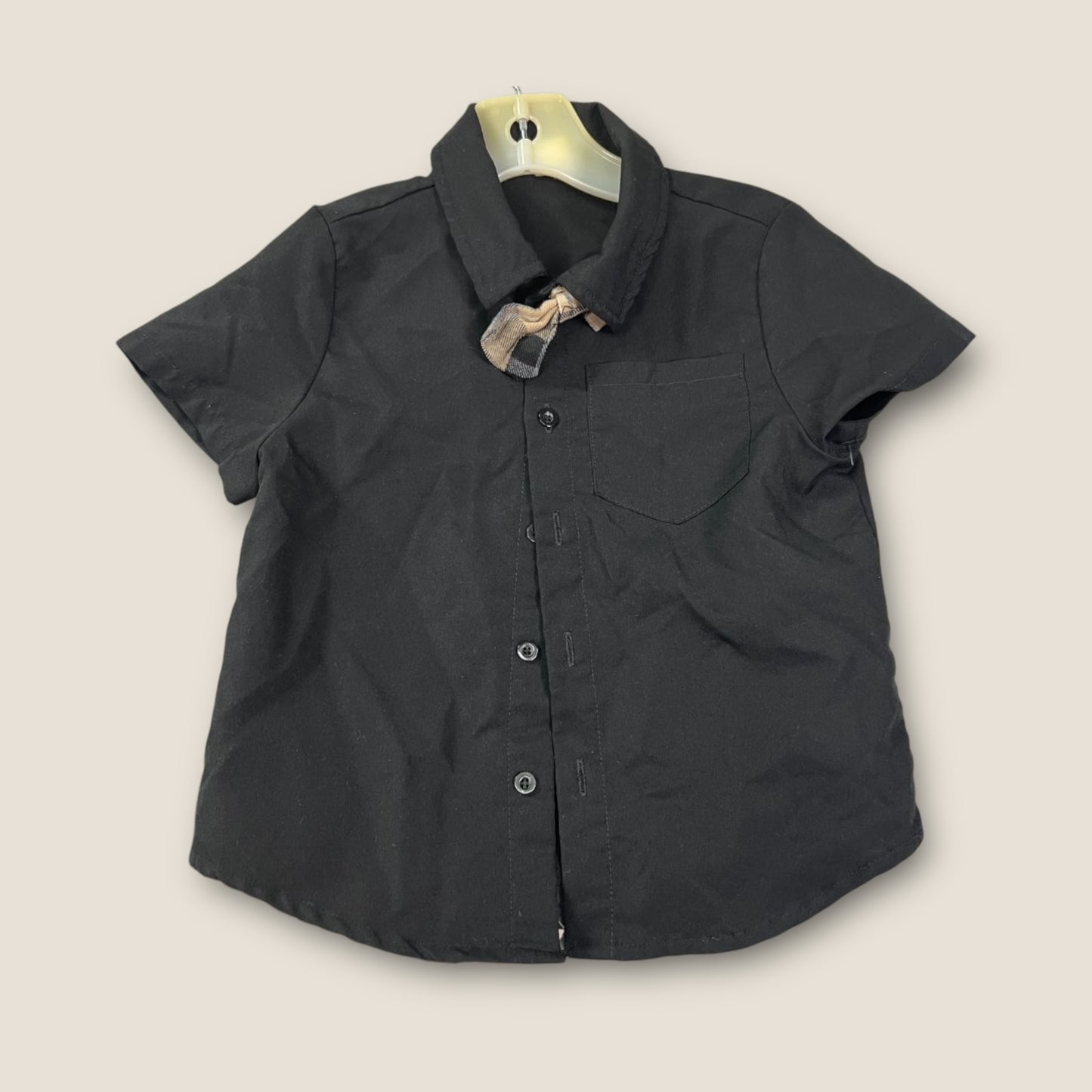 Cactus Boys, Shein Black, Tan Button-Up Short Sleeve, 3