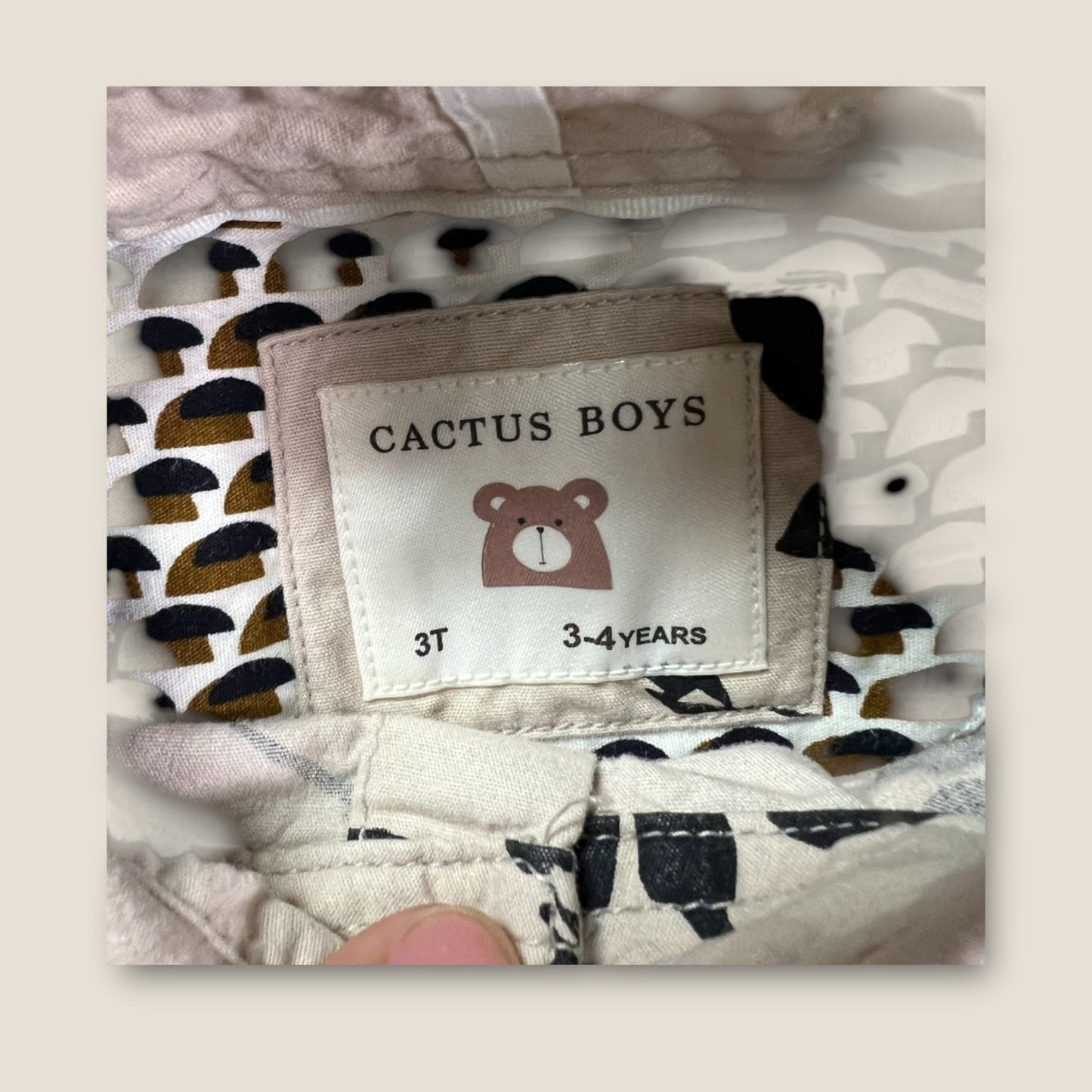 Cactus Boys, Shein Black, Tan Button-Up Short Sleeve, 3