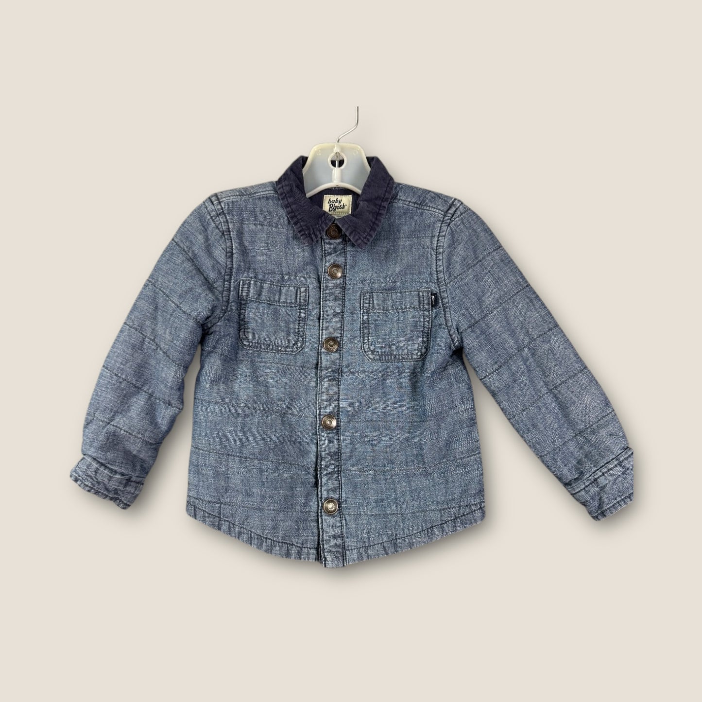 Baby B'Gosh Blue Button-Up Collared Shirt, Long Sleeve, 24mo