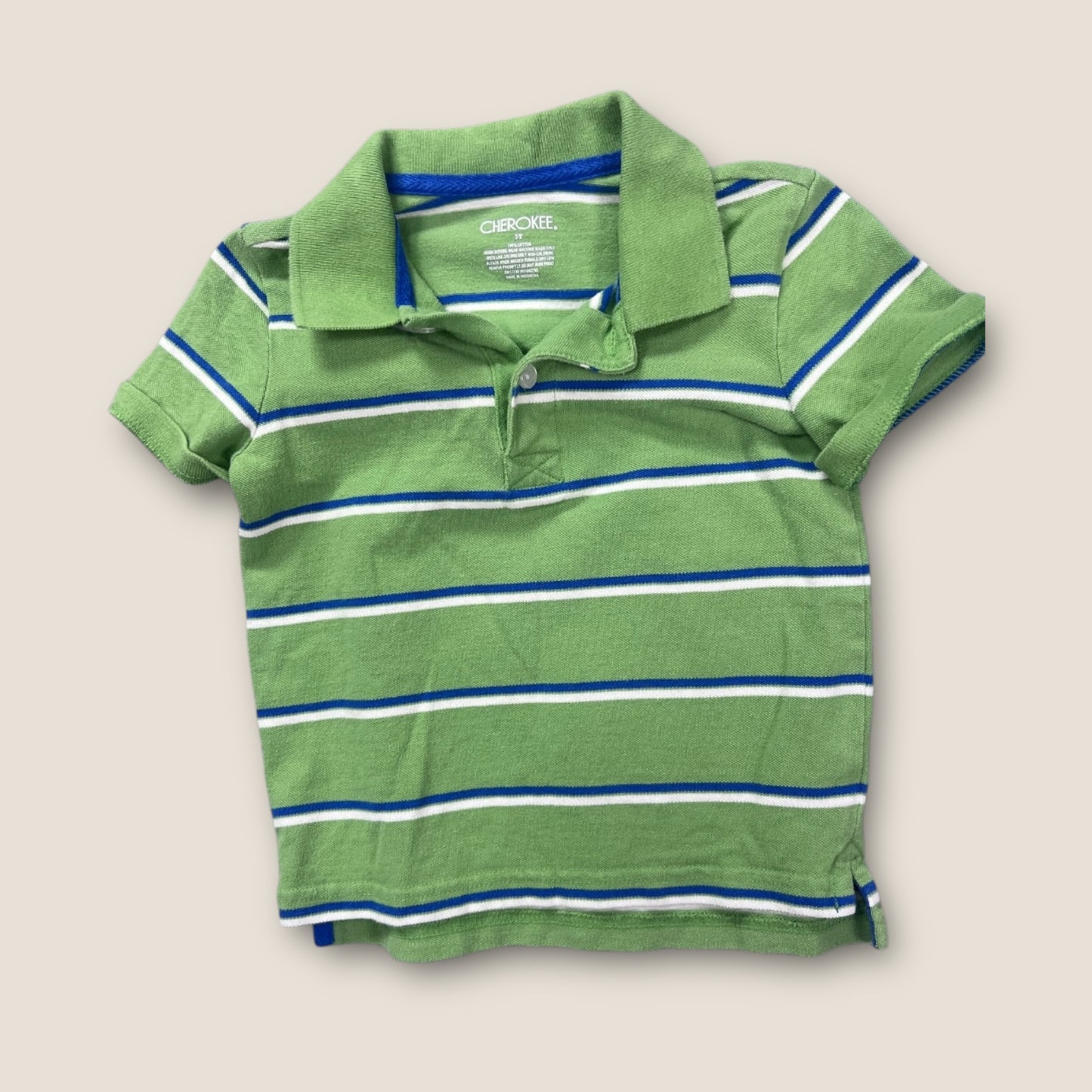 Carter's and Cherokee Blue and Green Polo Shirt and Short Sleeve Button-Up Collared Shirt, 3