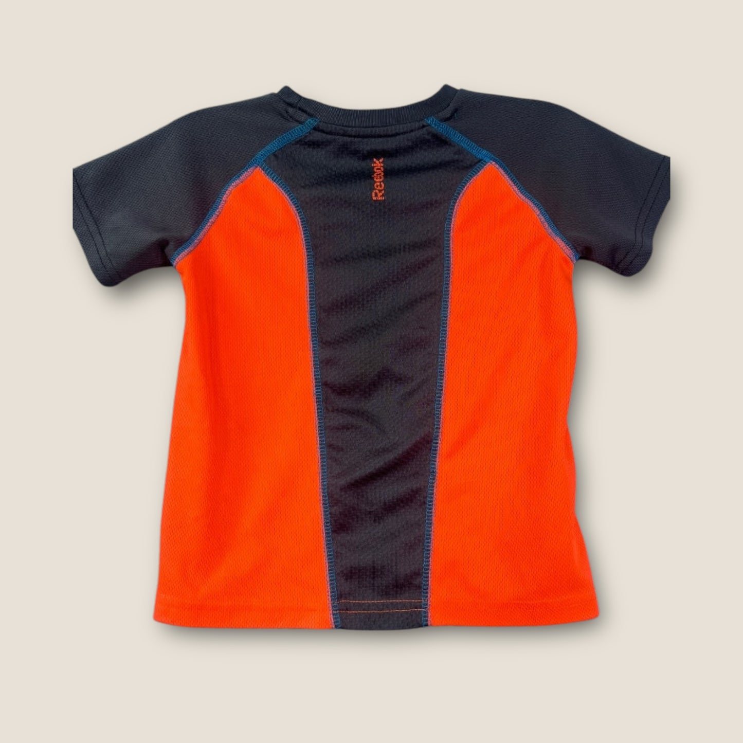 Reebok Orange, Grey, and Blue Short Sleeve T-Shirt, 100% Cotton, 3