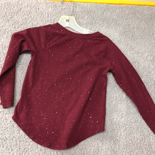 Cat and Jack Maroon Maroon Long Sleeve Tee, 4