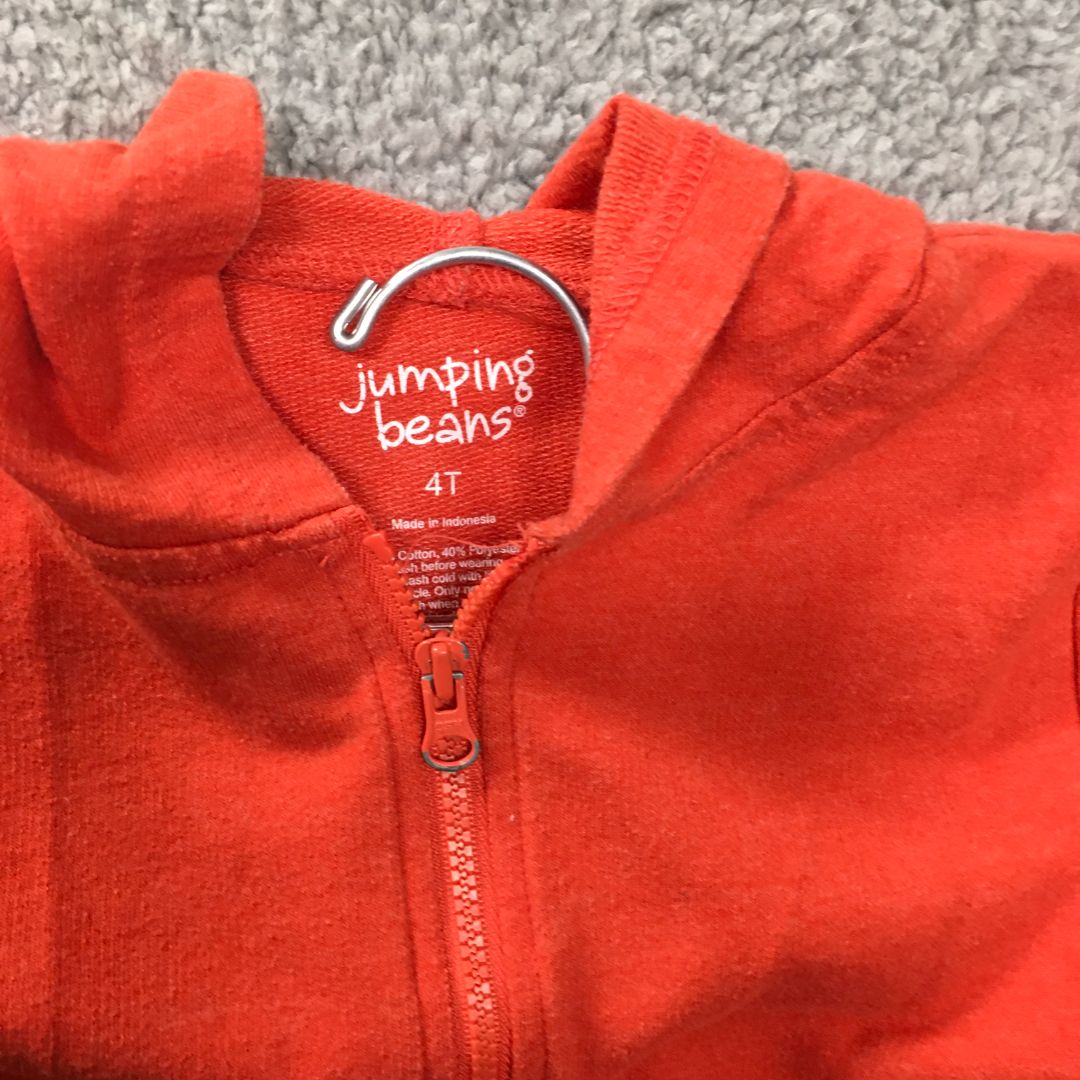 Jumping Beans Orange Burnt Orange Hoodie, 4