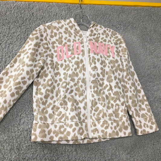 old Navy White Leopard Print Hoodie, 4