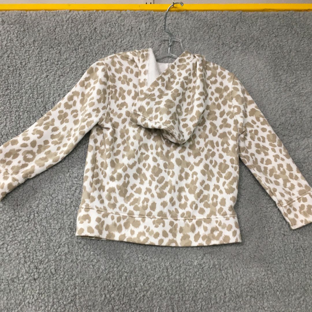 old Navy White Leopard Print Hoodie, 4