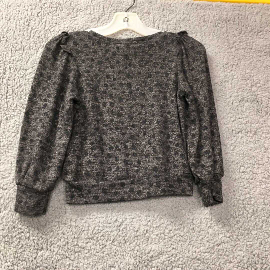 Jessica Simpson Gray Gray Fuzzy Long Sleeve Tee, 4