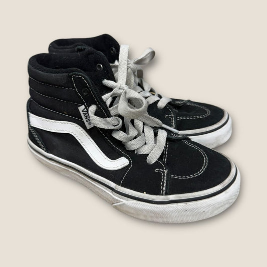 Vans Black and White High Top Shoes, 13