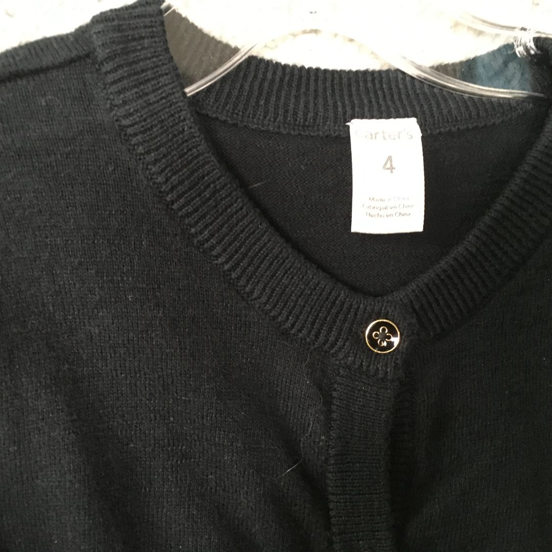 Carters Black Black Sweater, 4