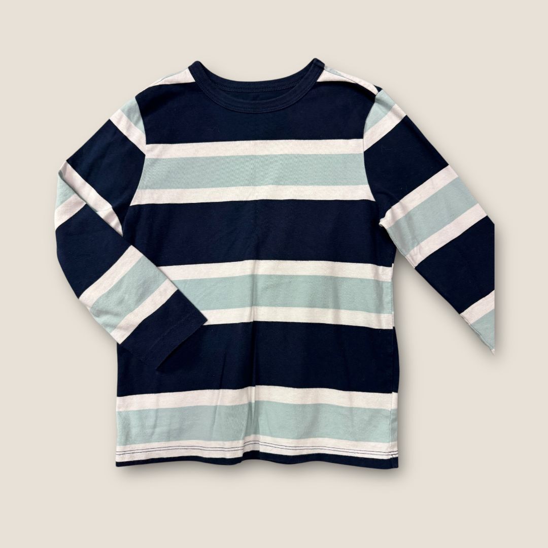 Wonder Nation Blue and White Long Sleeve Shirt, 8