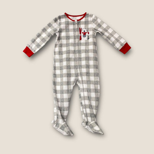 Kids Headquarters Gray, White, and Red 1 Pc PJ FLEECE, 2