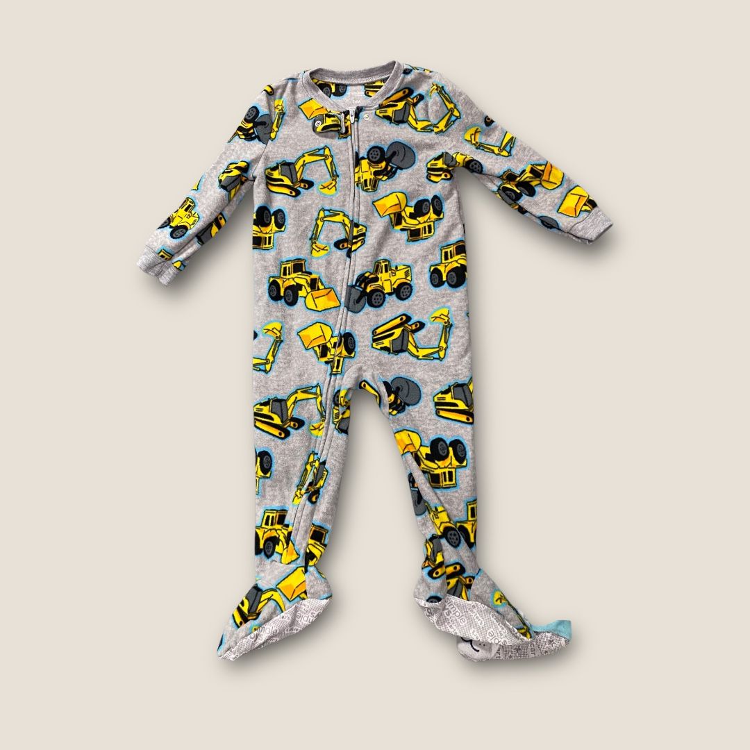 Carter's Gray, Blue and yellow Fleece PJ Set of 2, 24mo