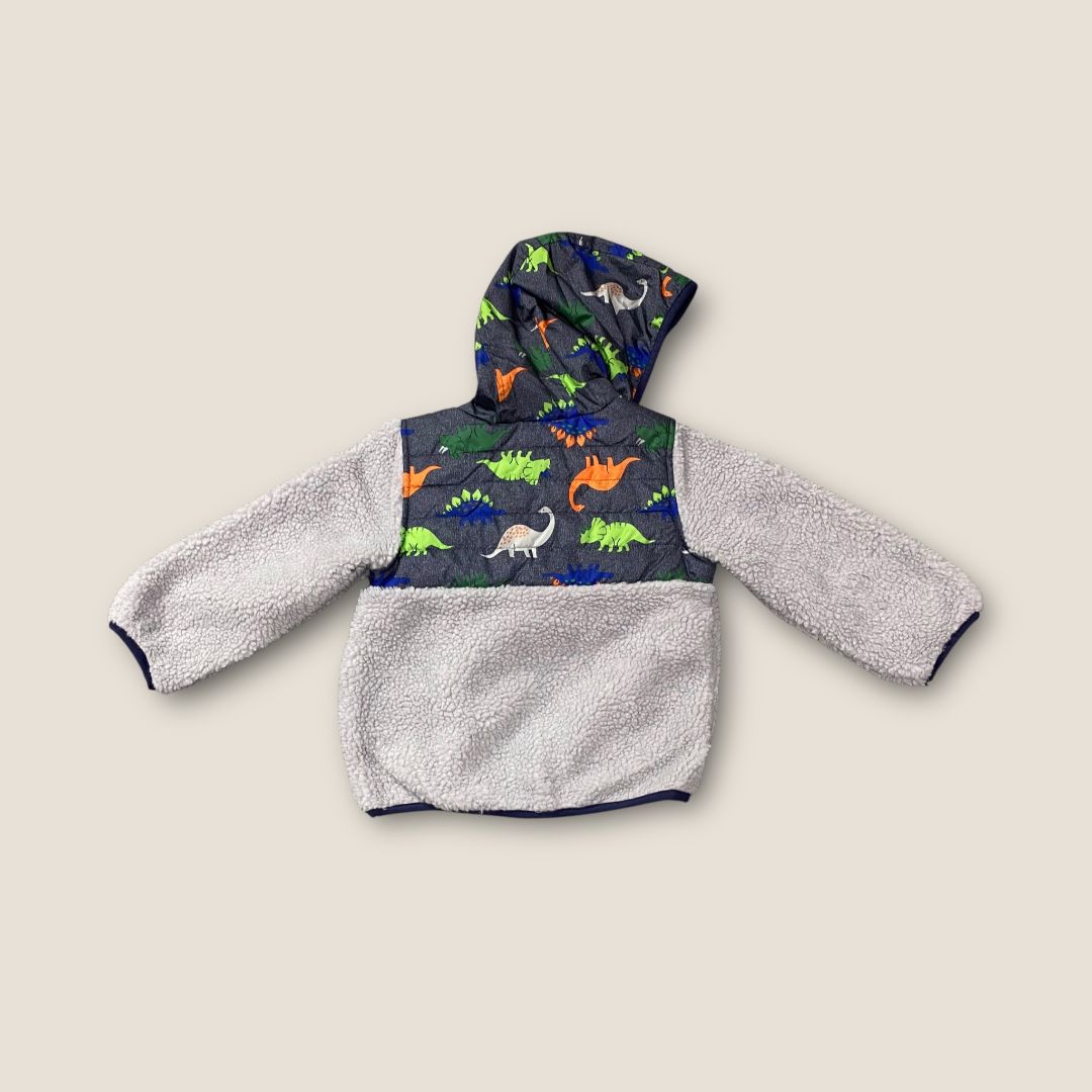 1 Madison Gray with Dinosaurs Puffer and Fleece Jacket, 3