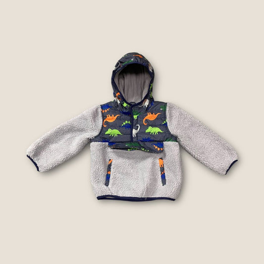 1 Madison Gray with Dinosaurs Puffer and Fleece Jacket, 3