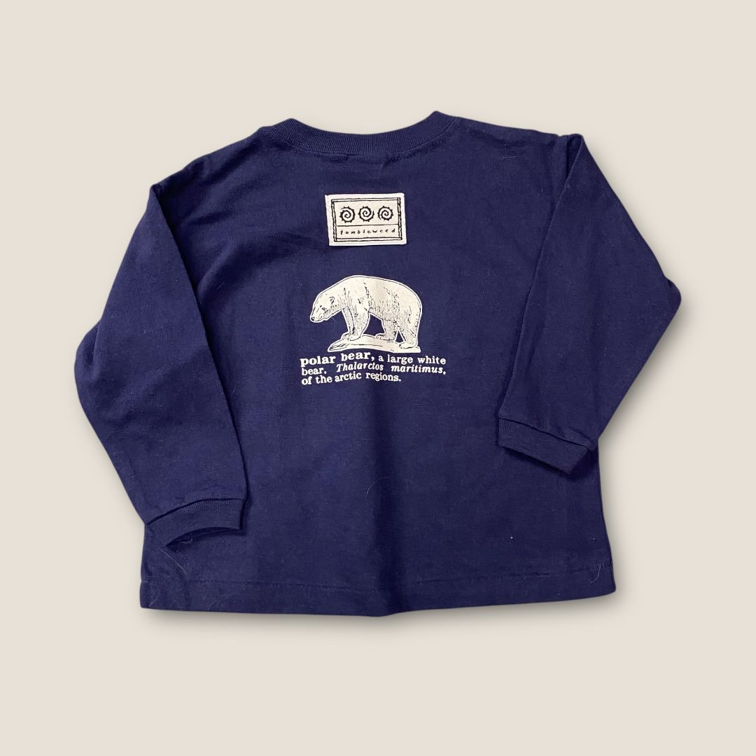 Tumbleweed Blue with Polar Bear 100% Cotton Long Sleeve Shirt, 2