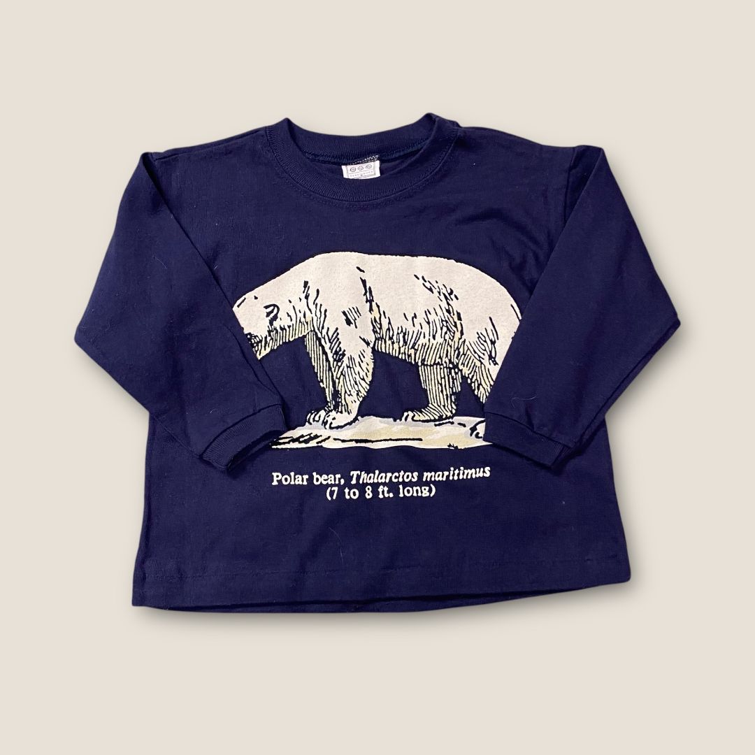 Tumbleweed Blue with Polar Bear 100% Cotton Long Sleeve Shirt, 2