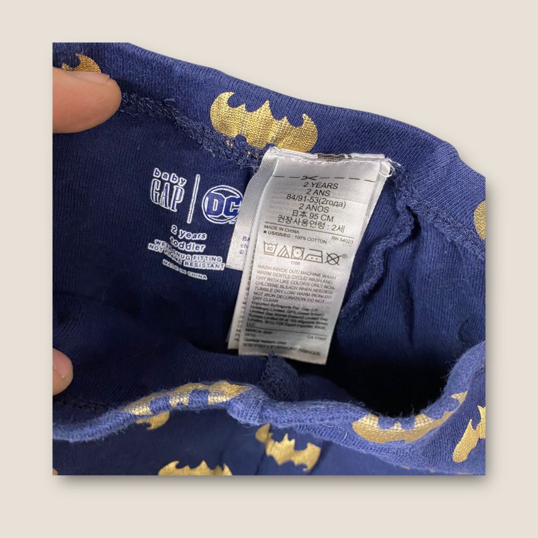 Baby Gap/DC Blue and Gold Batman 2 pc PJs, 2