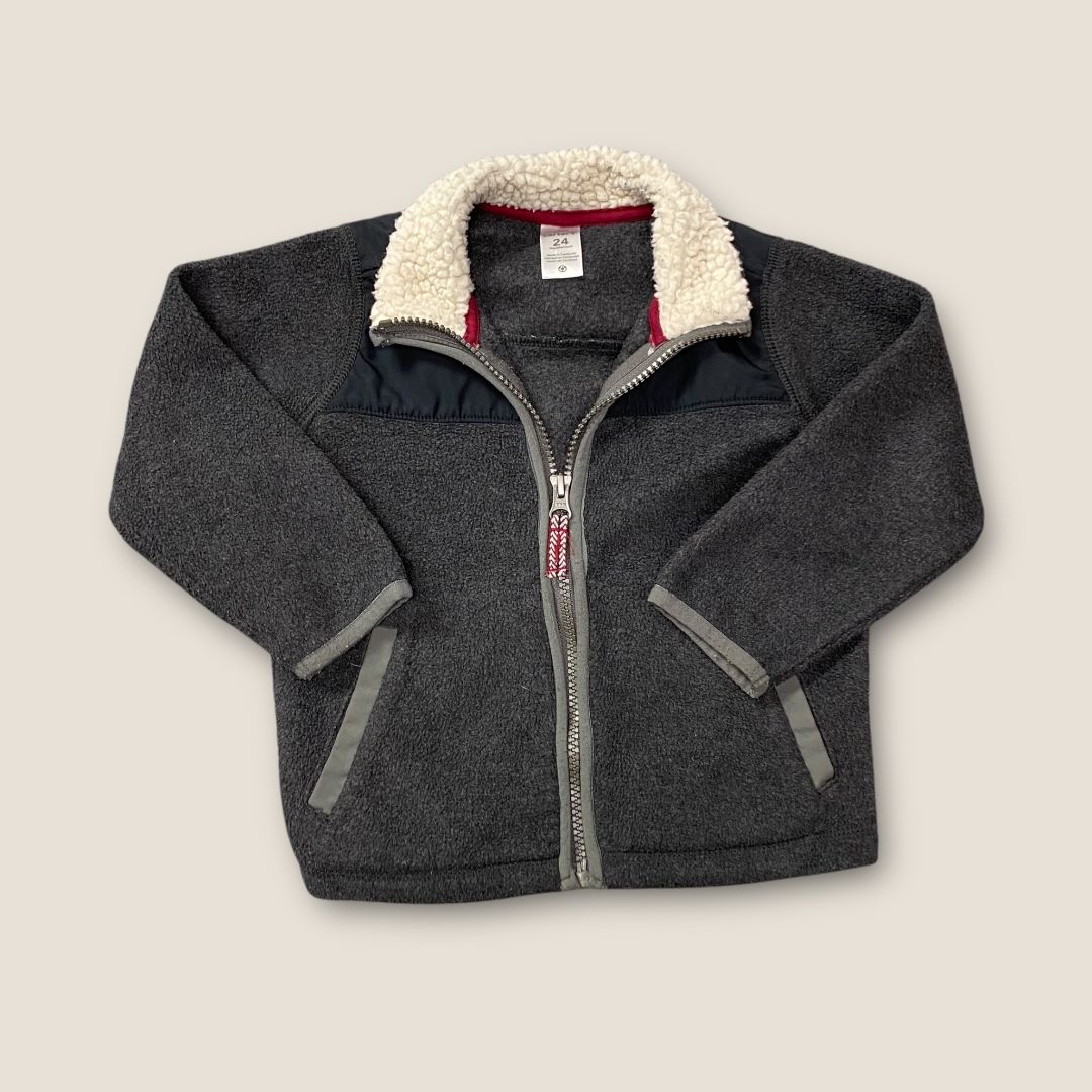 Carter's Gray Fleece Jacket Quarter Zip, 24mo