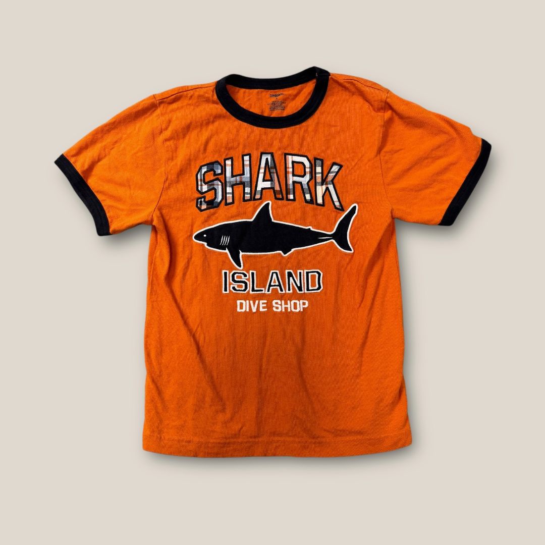 Gymboree Orange T-Shirt with Shark, 8