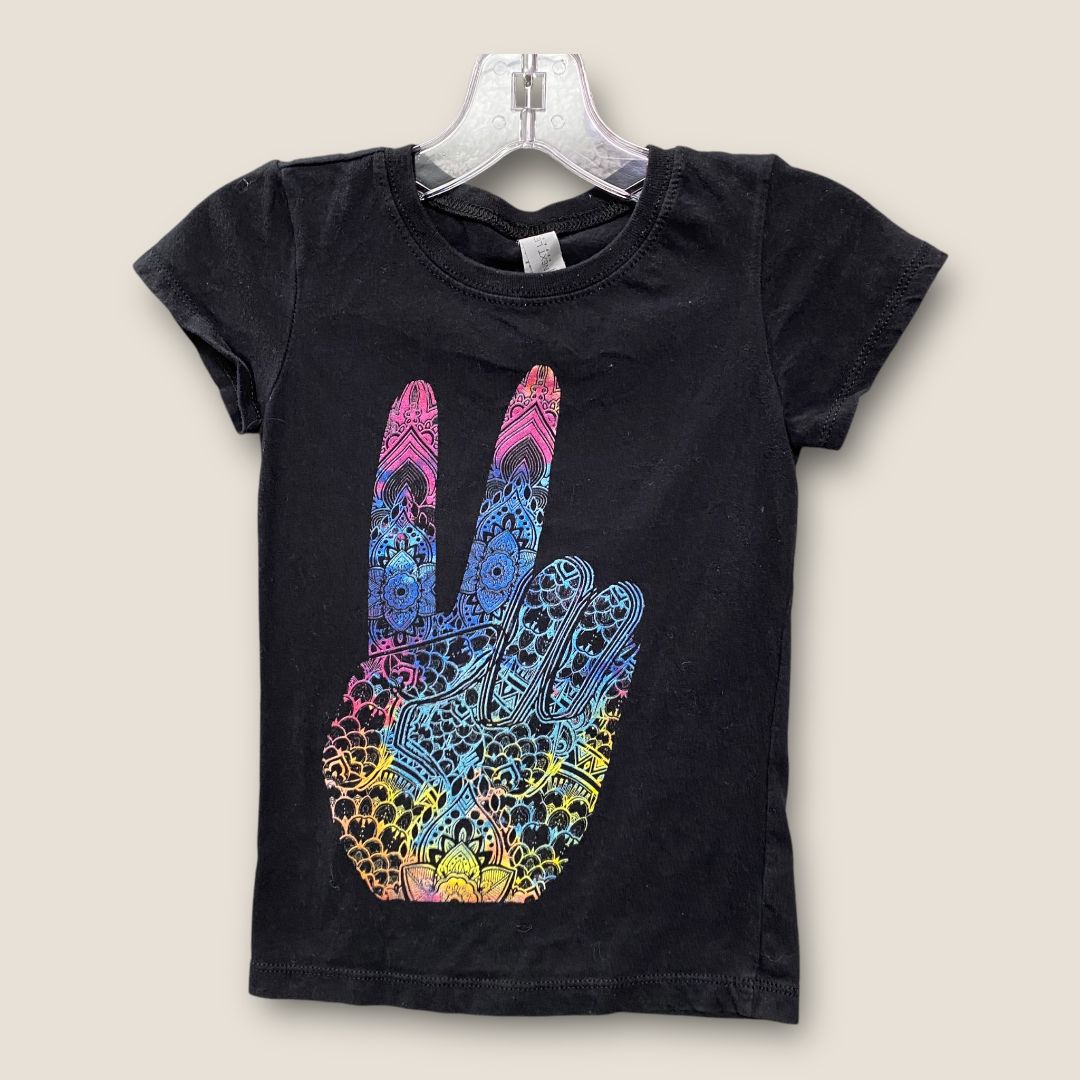 Next Level Black Black PEACE tee, 4