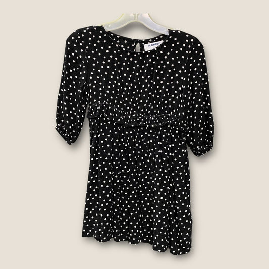 Old NAvy Black Black  with white Dots Dress, 4