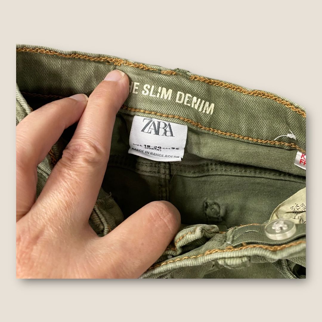 Zara Jeans Olive Green